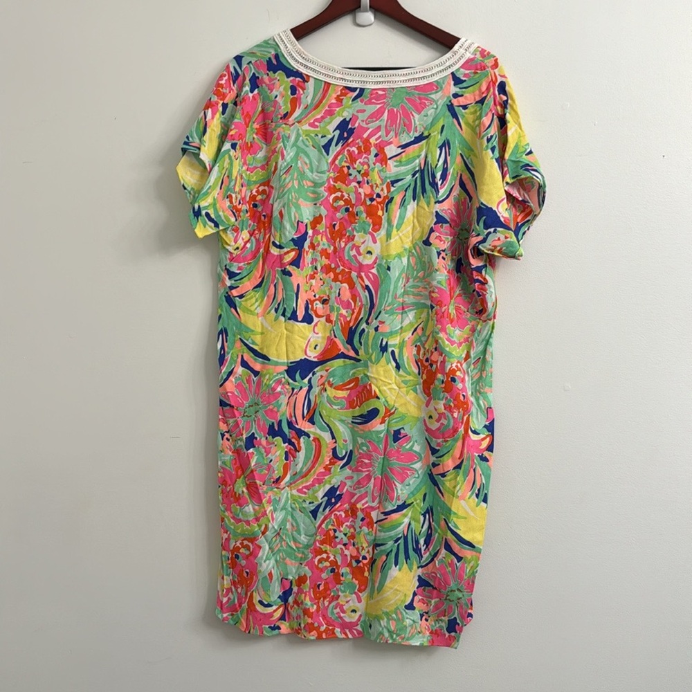 Lilly Pulitzer HARLOW TUNIC DRESS Multi Casa Banana sz L - Picture 6 of 10